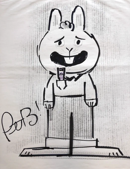 Peter Brown's drawing of Jasper Rabbit in Creepy Crayon!