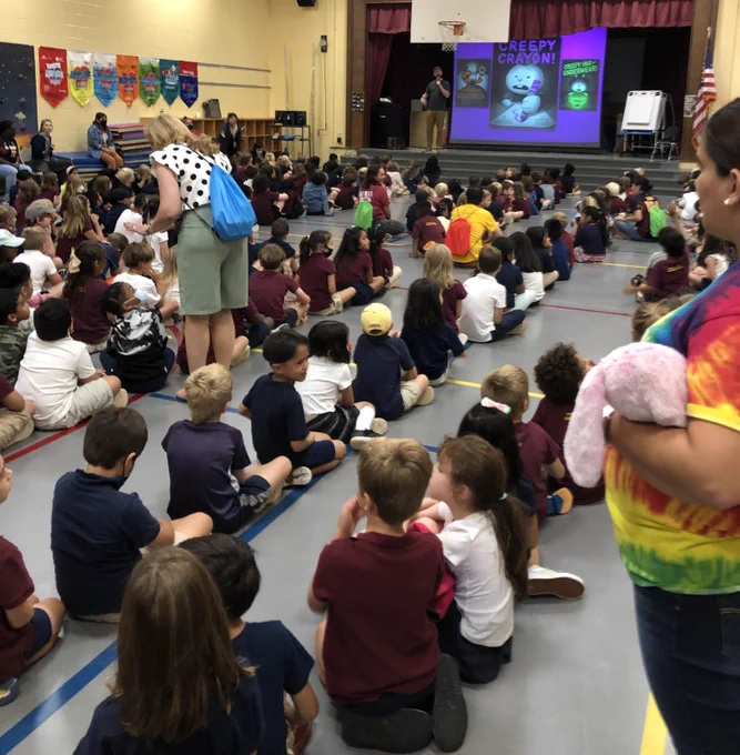 Students at Peter Brown's presentation.