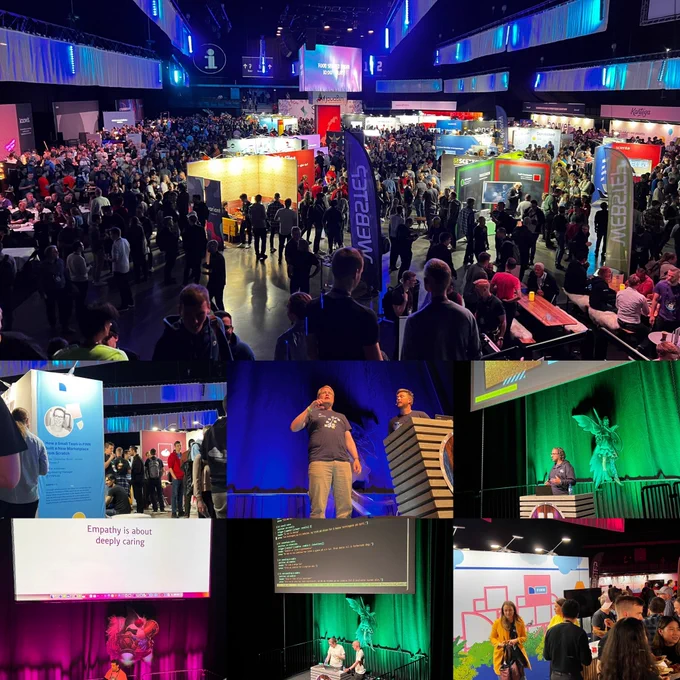 Overview of the JavaZone hall and speakers in action