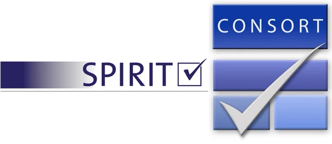 Logos of the SPIRIT and CONSORT reporting guidelines
