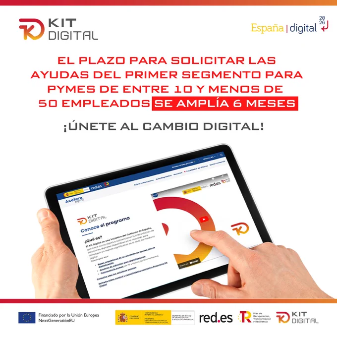 Ampliado seis meses el plazo de la convocatoria de Kit Digital para pymes de entre 10 y menos de 50 empleados