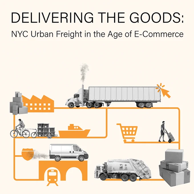 Promotional graphic for Delivering the Goods: NYC Urban Freight in the Age of E-Commerce