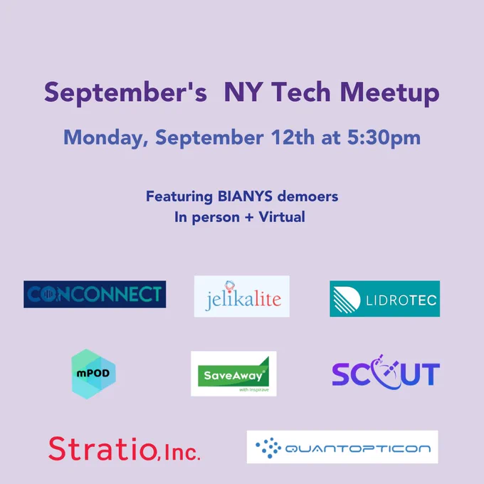 Not to be m🗽ssed — #SaveAway® selected
by the NY Tech Alliance among “the impressive group of companies” to deliver its latest on-stage demo during The Alliance's “first in-person   virtual #NYTech Meetup in over two years” @ http://tiny.cc/ShareGoodnews2SaveAway <— Make sure to join us while spots last, with thanks to Doug Binette, Marc Alessi and all for hosting and joining.