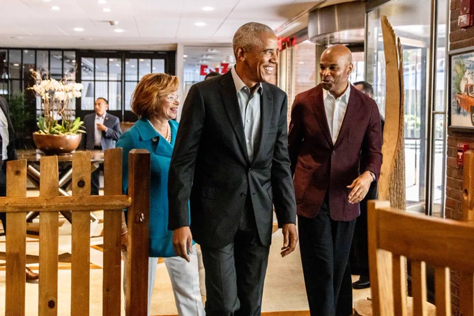 President Obama with Coach Tommy Amaker