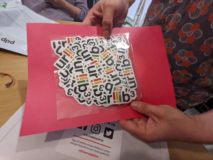 A whole bunch of urllib3 stickers 