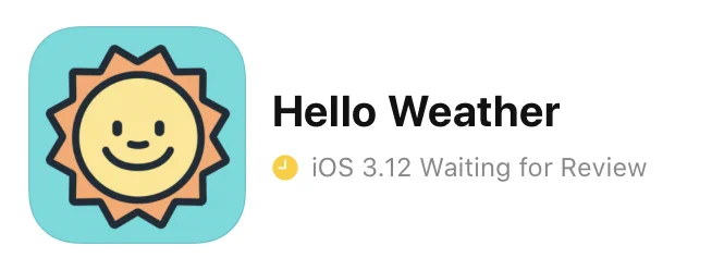 Hello Weather for iOS update: Waiting for Review