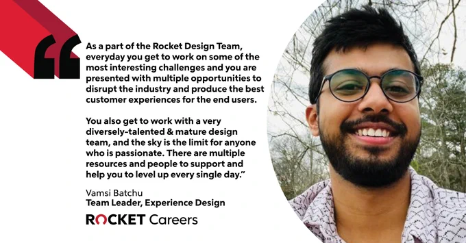 Quote from Vamsi Batchu about working experience at Rocket.
