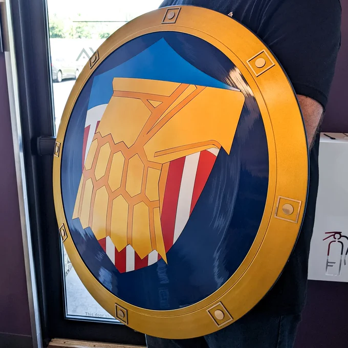 custom shield made by Comic sandwiches 