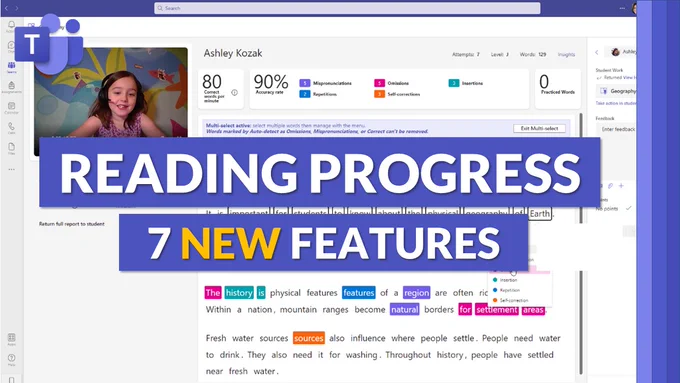 Picture of Reading Progress in Teams