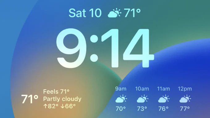 Hello weather widgets on your Lock Screen