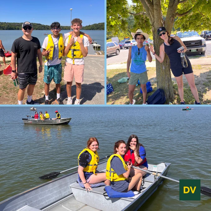 11th graders went to Marsh Creek for boat orienteering. They worked in teams to navigate their boats around Marsh Creek using only maps and a compass.