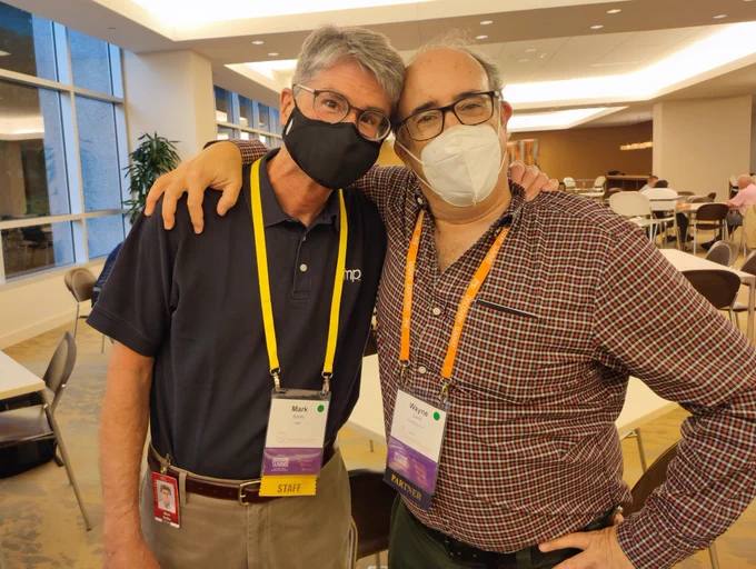 Mark Bailey, Senior Software Tester, JMP software and Wayne Levin, President, Predictum Inc. at the JMP Discovery Summit Americas 2022.