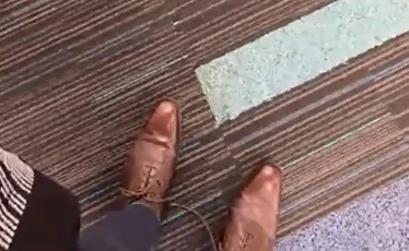 Snazzy brown shoes on carpet