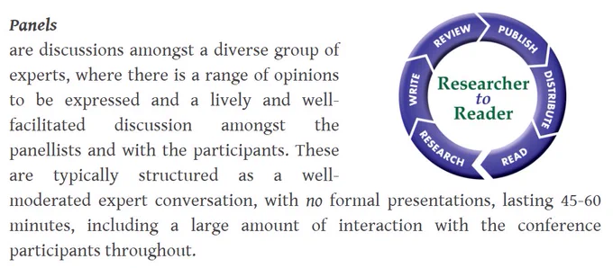Picture of text about panels from the R2R website