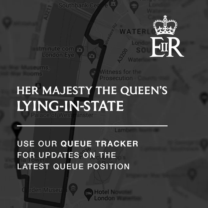 Her Majesty The Queen's Lying-in-State: Use our queue tracker for updates on the latest queue position