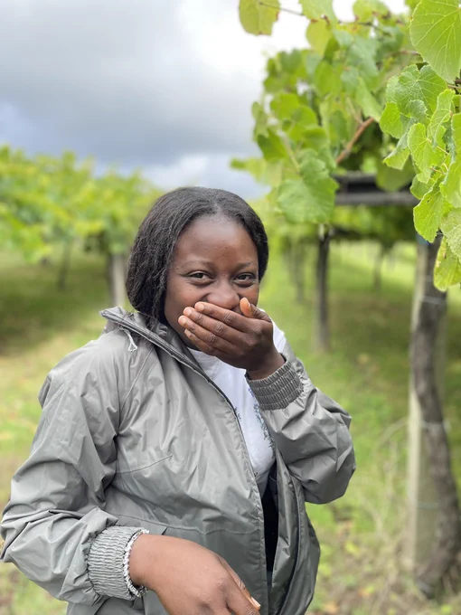 Blessing trying and maybe not liking the grapes :)