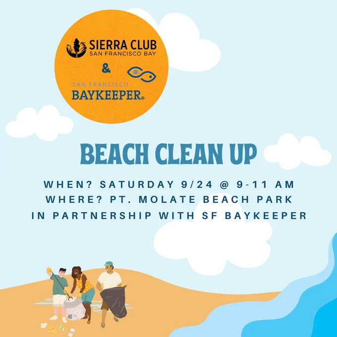 Beach cleanup at Pt Molate Beach Park on Sept 24 