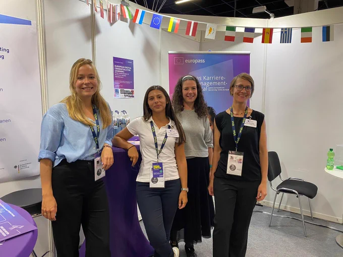 Europass team at the stand in Zukunft Personal event in Cologne, Germany