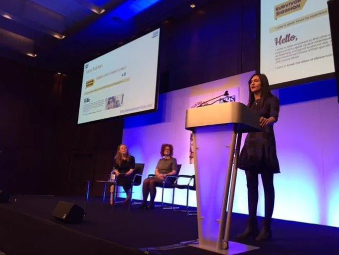 Siobhan presenting at a national NHS conference. 