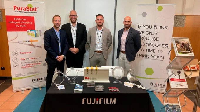 Fujifilm France team at their booth at EUS ENDO 22, 15-17 September