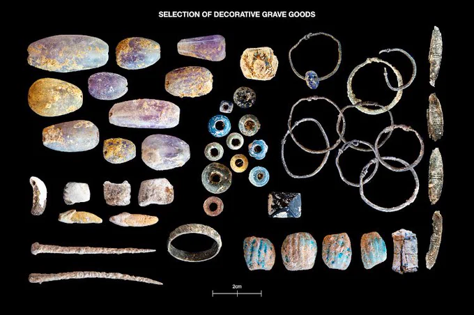 Some of the many 7th Century finds from Avon Camp on Salisbury Plain. Photo (c) Harvey Mills photography