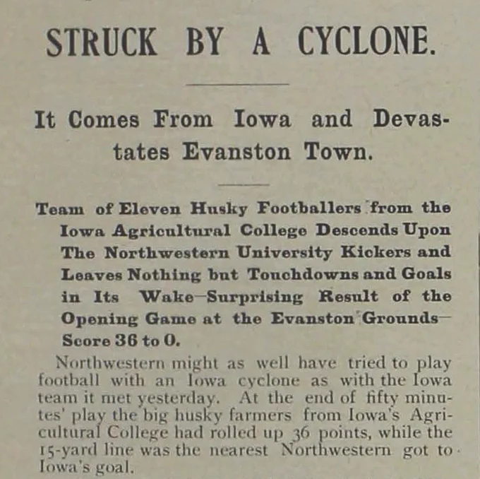 An 1895 newspaper article from the Chicago Tribune