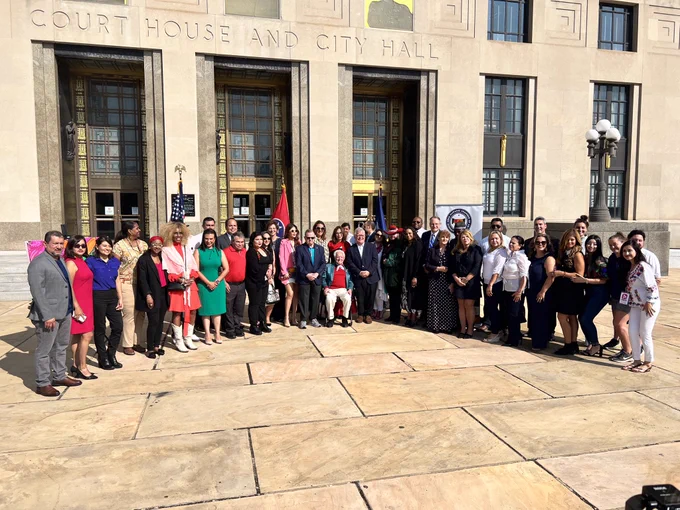 Group photo of today’s Hispanic Heritage Month attendees.