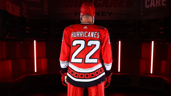 Photo of the back of the Canes 25th Anniversary sweater
