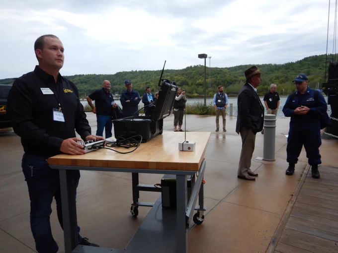 Autonomous Jetski demo at the Smart Ships Coalition workshop on the GLRC dock