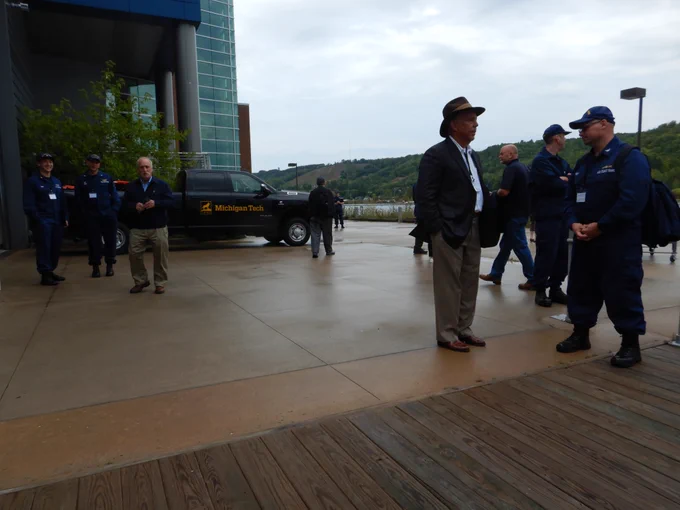 Demos at the Smart Ships Coalition workshop on the GLRC dock