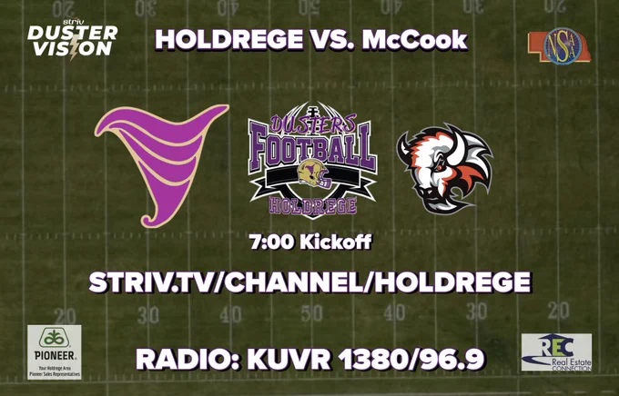 Homecoming football game vs. McCook tonight at 7:00 at Keifer Field. 