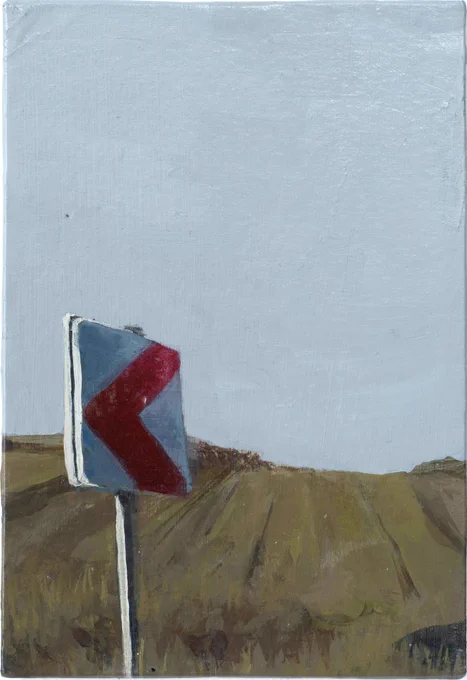 Monika Kosmowska, Itinerary X, 2022, acrylic on gessoed board, 28 x 23 cm