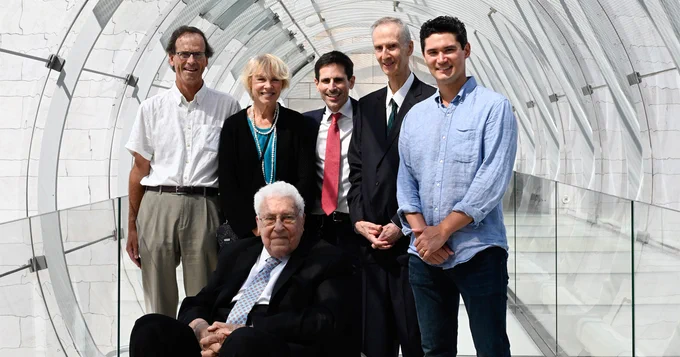 Claes Dohlman, MD, PhD poses with this family. 