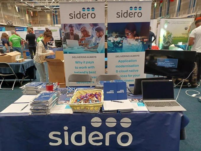 Sidero Sowatware Services Development from Athlone at University of Limerick Graduate careers fair 2022 searching for new interns to join our internship programme and java and python devops