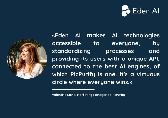 PicPurify image moderation available on Eden Ai