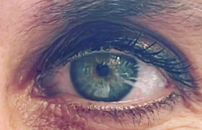 Close-up van mijn oog