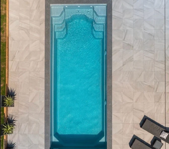 This image is of the MyPoolDirect King Pool, which is the same design as the Mini King, but in a larger size. This image has been used for the purpose of advertisement.