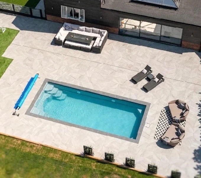 This image is of the MyPoolDirect King Pool, which has the same design as the Mini King but in a larger size. This image has been used for the purpose of advertisement.