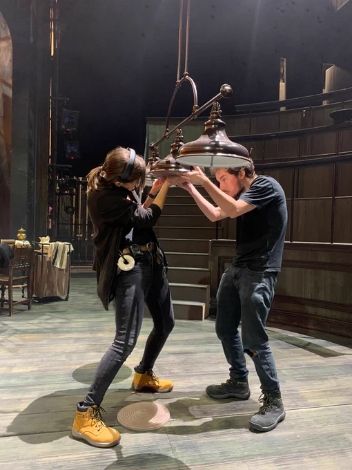 Our production team working hard to prep our Jekyll and Hyde set.