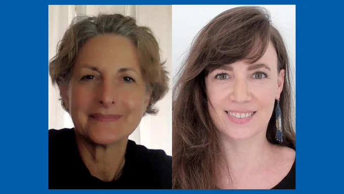 Professor Alberta Gatti (left) and alumna Syelle Graves (right)