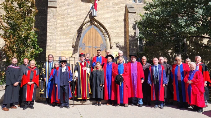 University of St. Michael's College Academic Procession participants before celebrating Mass. 