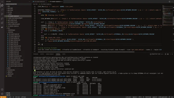 GitPod: the magic book from where you launch kube spell and create Civo managed cluster