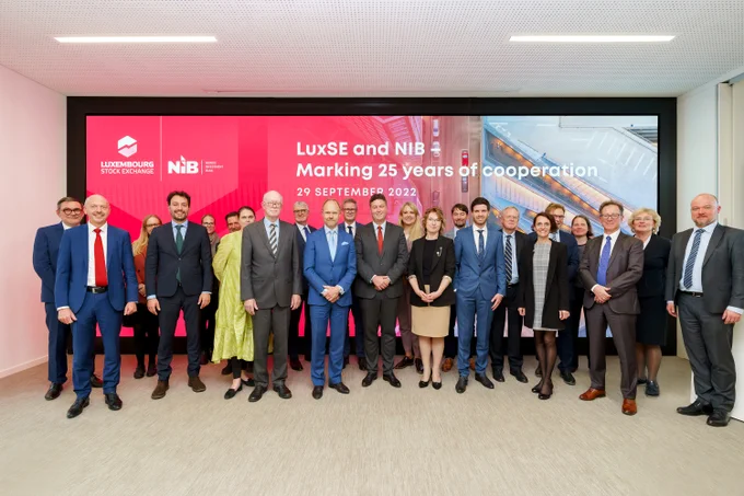 During our productive programme in Luxembourg, NIB’s Board of Directors and the Executive Committee had the chance to visit the Luxembourg Stock Exchange – one of the leading platforms in the sustainable bond market. As an active participant, we appreciate the engaging discussions on how to further develop capital markets for the benefit of our societies and look forward to continue our cooperation!