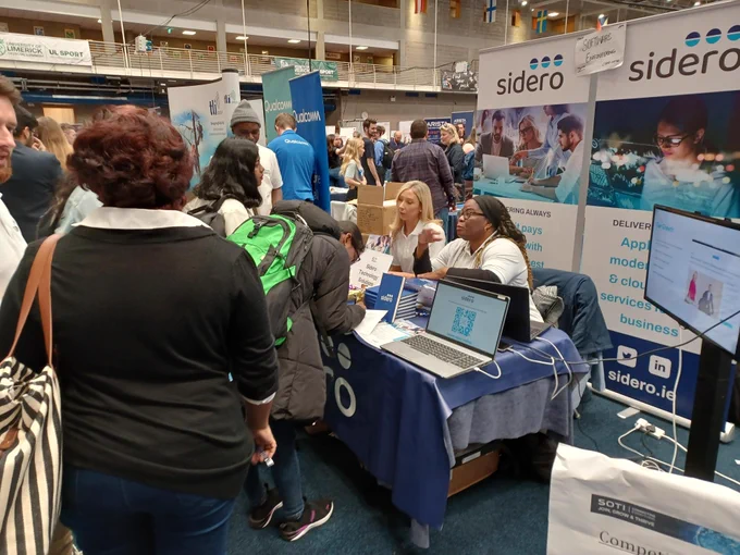 Sidero Innovative cloud software services, business solutions and automation services at the University of Limerick graduate engineers careers fair. Searching for software engineers and devops engineers and coders.