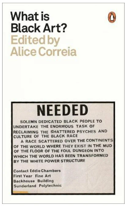 Book cover for "What is Black Art?" with the Penguin logo at the top right corner and an old art call-out as an image