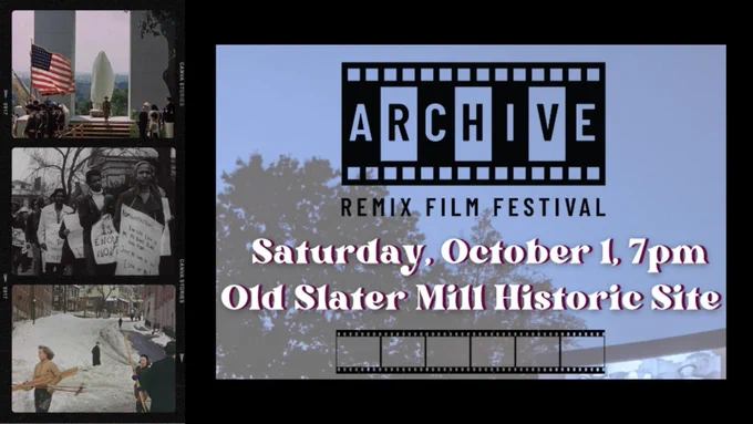 Archive film strip with old photos 