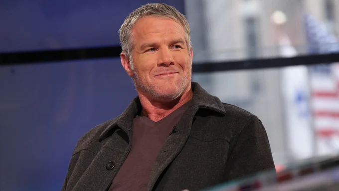 Brett Farve smiling.