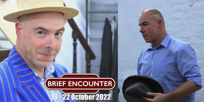 A smiling Alec, opposite a heartbroken one, in rehearsal for Brief Encounter, at the LBT, 19-22 October