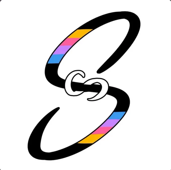 The logo for SkillSet. A black S with stripes of yellow, pink, purple, and blue, with a small white S wrapped around the middle.