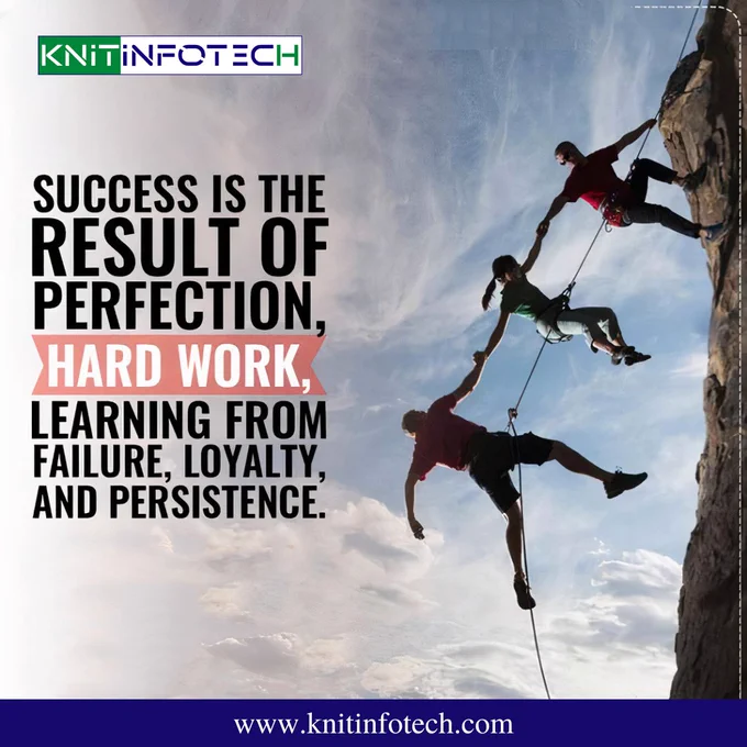 A successful person combines hard work, determination, and learning from failure. These traits need to be nurtured by the individual; otherwise, they get dormant. Good Morning!.  
.
.
.
.
#monday #mondaymood  #mondayvibes #mondaymorning #inspirationalquotes #goals #positivevibes #knitinfotech #successquotes  